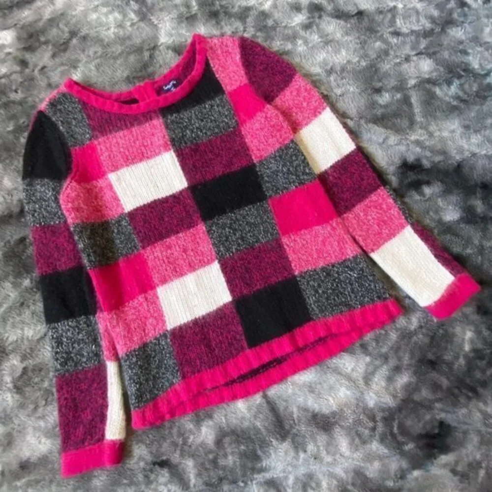 Splendid Colorblock Plaid Sweater